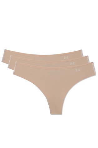 UNDER ARMOUR UA Pure Stretch paket 3 raztegljivih tangic Bež - Beige 4