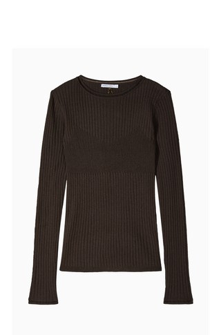 Slim-fit rib-knit jumper
