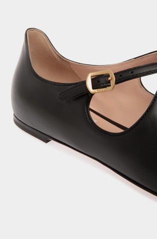 BALLY Ballet Flats in Leather Black 5
