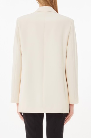 LIU JO Double-breasted jacket with contrasting insert Champagne 2