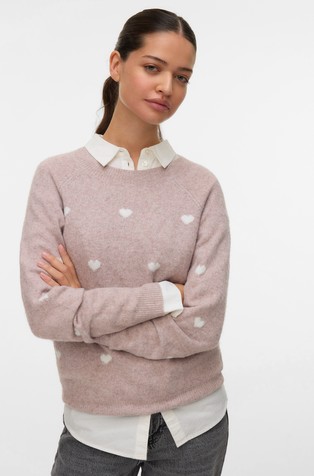 VMDOFFY pleten pulover z vzorcem