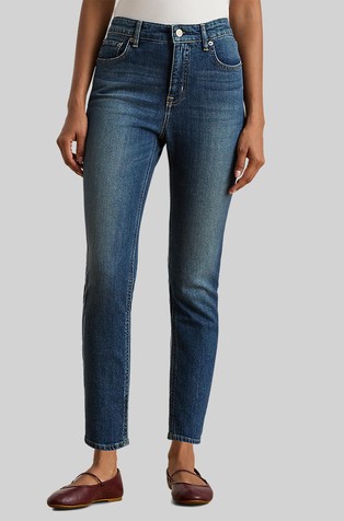 High-rise slim ankle jean
