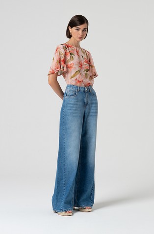 FRACOMINA Palazzo pant jeans Blue 2