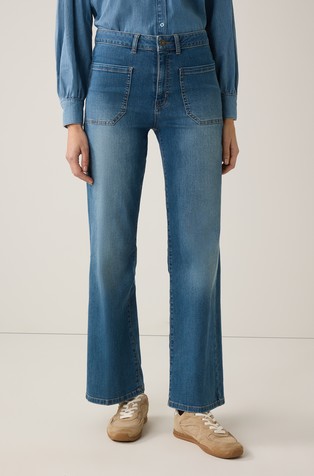 Slightly flared leg jeans