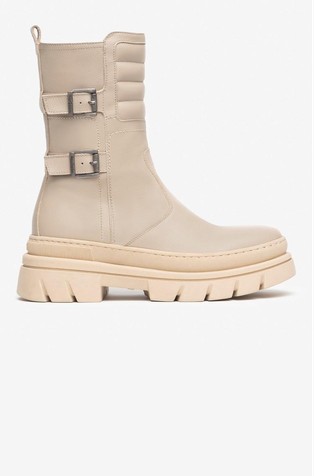 NEROGIARDINI Usnjeni gležnjarji Bež - Beige 1