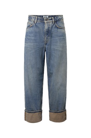 Tapered bombažne jeans hlače