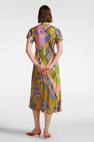 ELENA MIRO Printed midi dress in viscose Multi 2