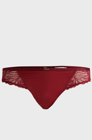 Stretch-lace Brazilian briefs