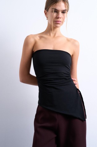 TSJEAN nabran top z odkritimi rameni