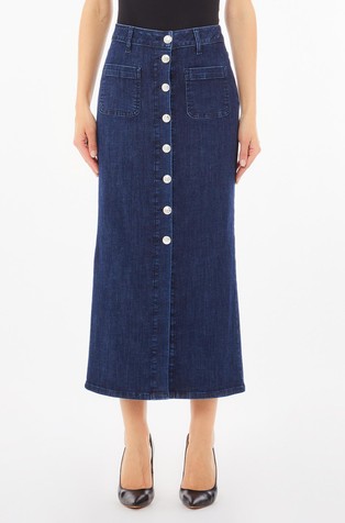 Slim fit denim skirt