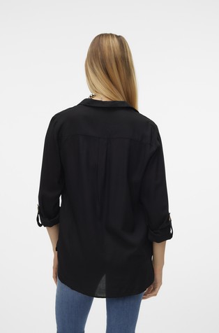 VERO MODA VMBUMPY viskozna srajca Črna - Black 2