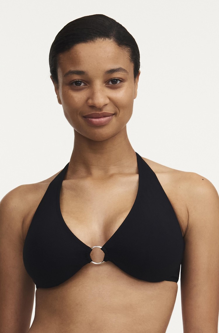 PASSIONATA Lea zgornji del kopalk z žično oporo Črna - Black 