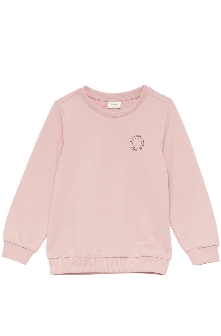 S.OLIVER Sweatshirt with small print detail Pink 