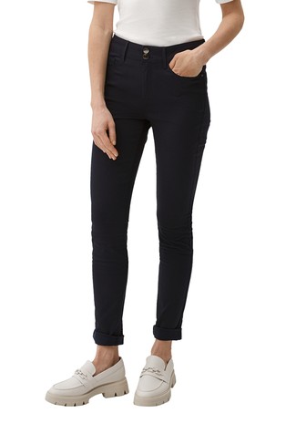 Cotton blend denim trousers