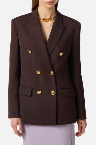 Suknjič iz gabardena z dvorednim zapenjanjem