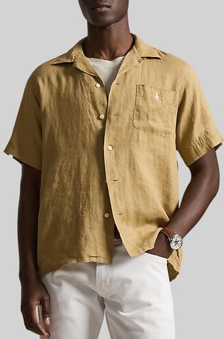 Classic fit Linen Camp Shirt