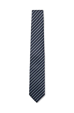 Diagonal-striped tie in silk-blend jacquard