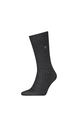 Wool-blend knit socks