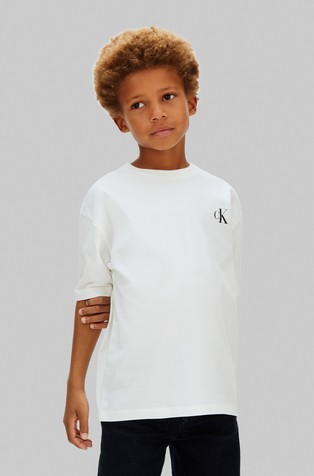 Bombažna majica s potiskom zadaj