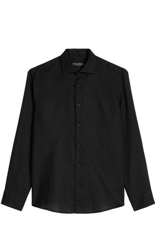 Shaped fit linen shirt