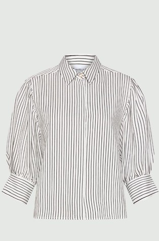 Striped 3/4-sleeved shirt