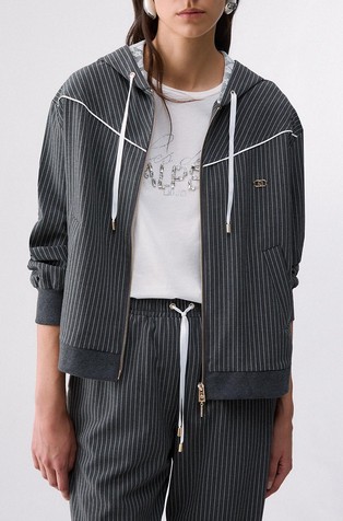 Full-zip Hoodie with Lace Lining