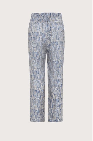 SEVENTY Patterned satin trousers Blue 2