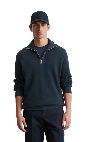 Troyer regular with yarn-dyed bi-color effect