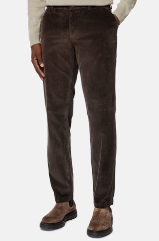 Slim fit Trousers in Stretch Velvet