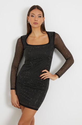 Rhinestones mini dress