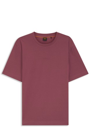 Relaxed-fit t-shirt in stretch cotton with logo print