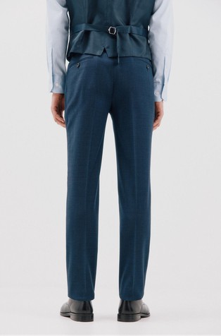 CORTEFIEL Slim fit trousers in wool blend Blue 2
