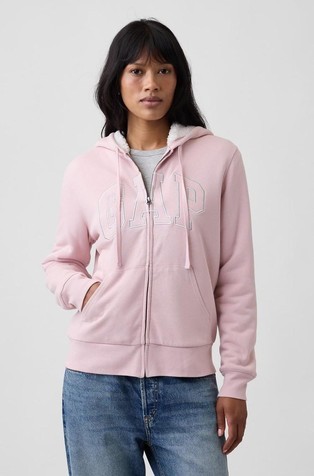 Relaxed Gap Logo Sherpa-Lined Zip Hoodie
