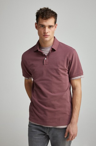 Slim fit piké polo majica s kontrastnimi detajli