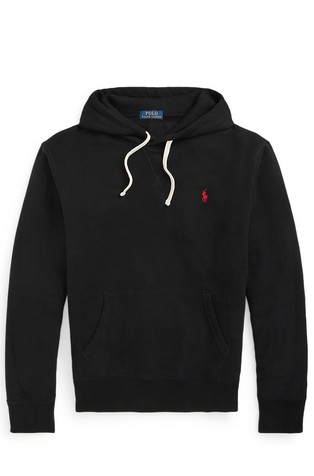 RALPH LAUREN Pulover s kapuco Črna - Black Charcoal 6