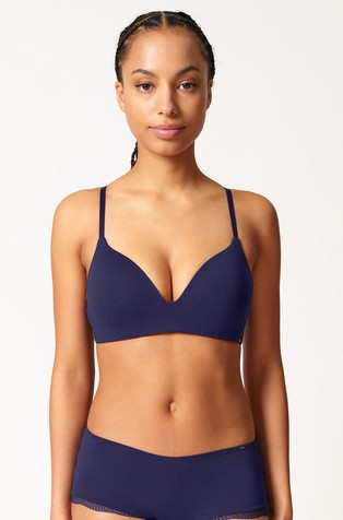 Classicotton padded triangle bra