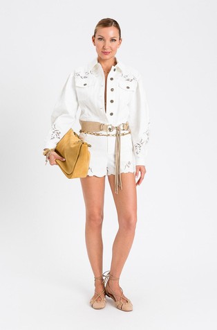 Denim jakna z vezeninami