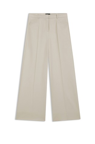 Straight-fit trousers with wide leg
