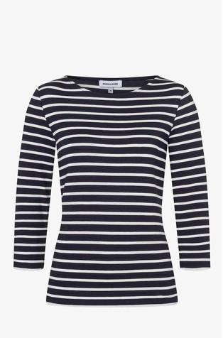 Črtasta majica s 3/4 rokavi