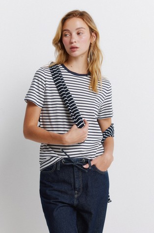 Cotton basic round neck T-shirt