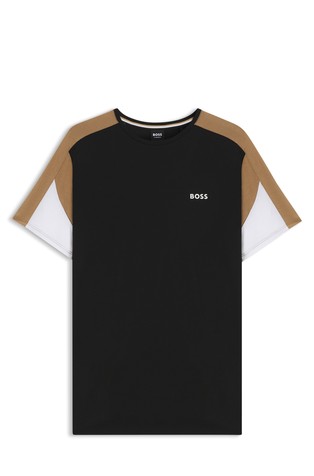 Zgornji del pižame s kratkimi rokavi in kontrastnimi detajli