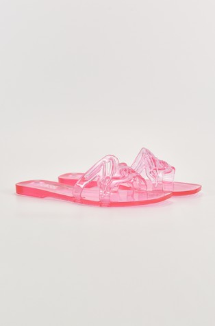 KARL LAGERFELD Siganture gumijasti natikači Roza - Pink 2