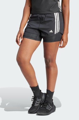 Own the Run 3-Stripes 2 v 1 tekaške kratke hlače