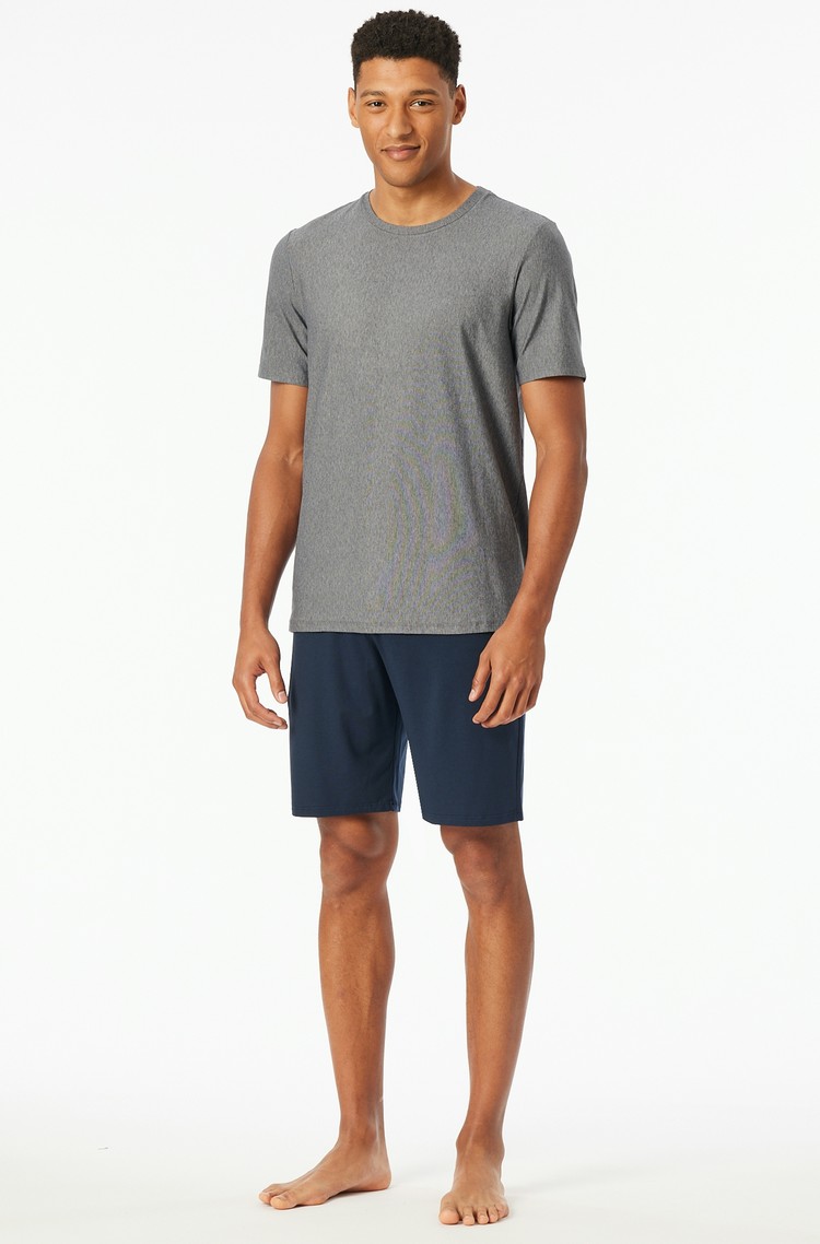 SCHIESSER Selected Premium Jacquard - short pyjamas Blue 