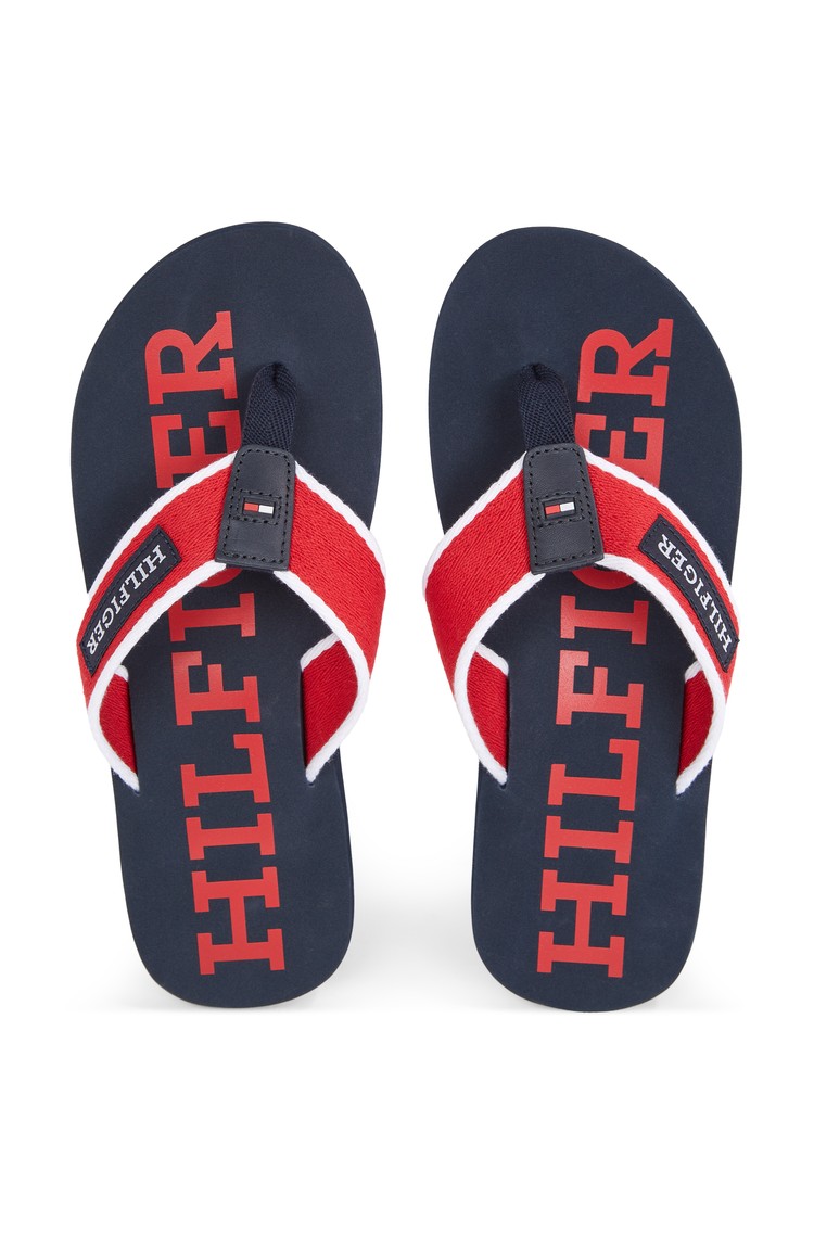 TOMMY HILFIGER Hilfiger Monotype Webbing Strap Flip-Flops | Emporium