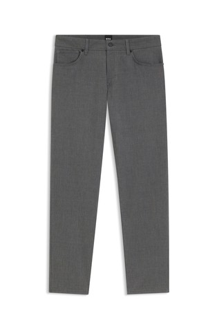 Regular-fit trousers in stretch-cotton dobby fabric