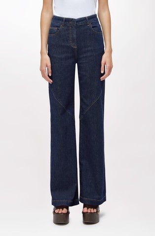 Jeans hlače s širokimi hlačnicami