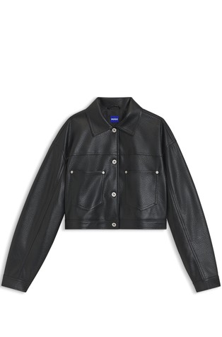 Relaxed-fit jacket in faux leather