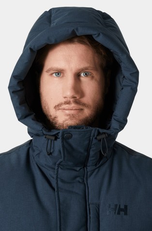 HELLY HANSEN Alby daljša prešita bunda s kapuco Modra - Blue 3