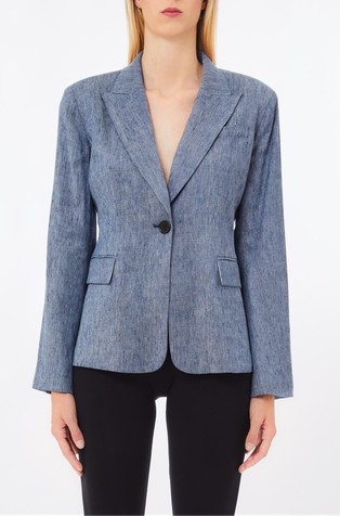 Linen blend blazer